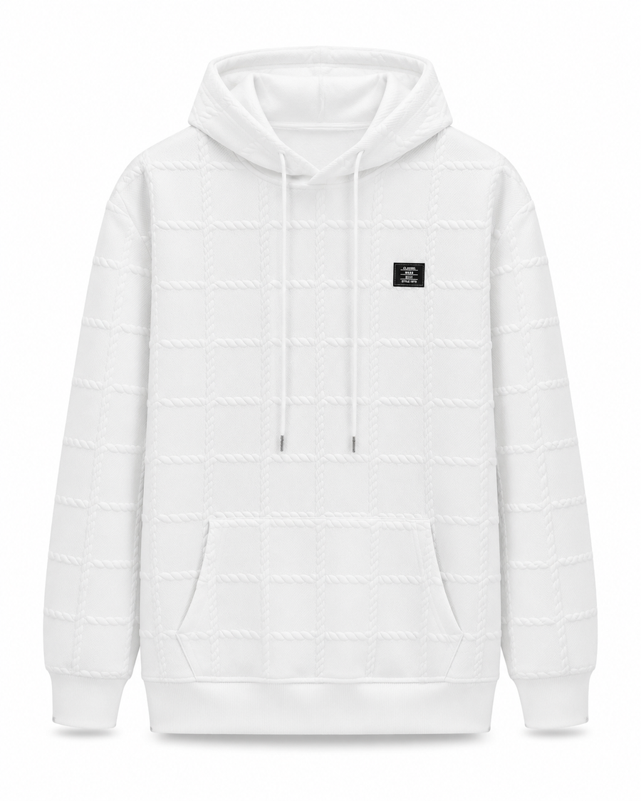 Wolf-Dieter™ — Pánská kostkovaná mikina s kapucí