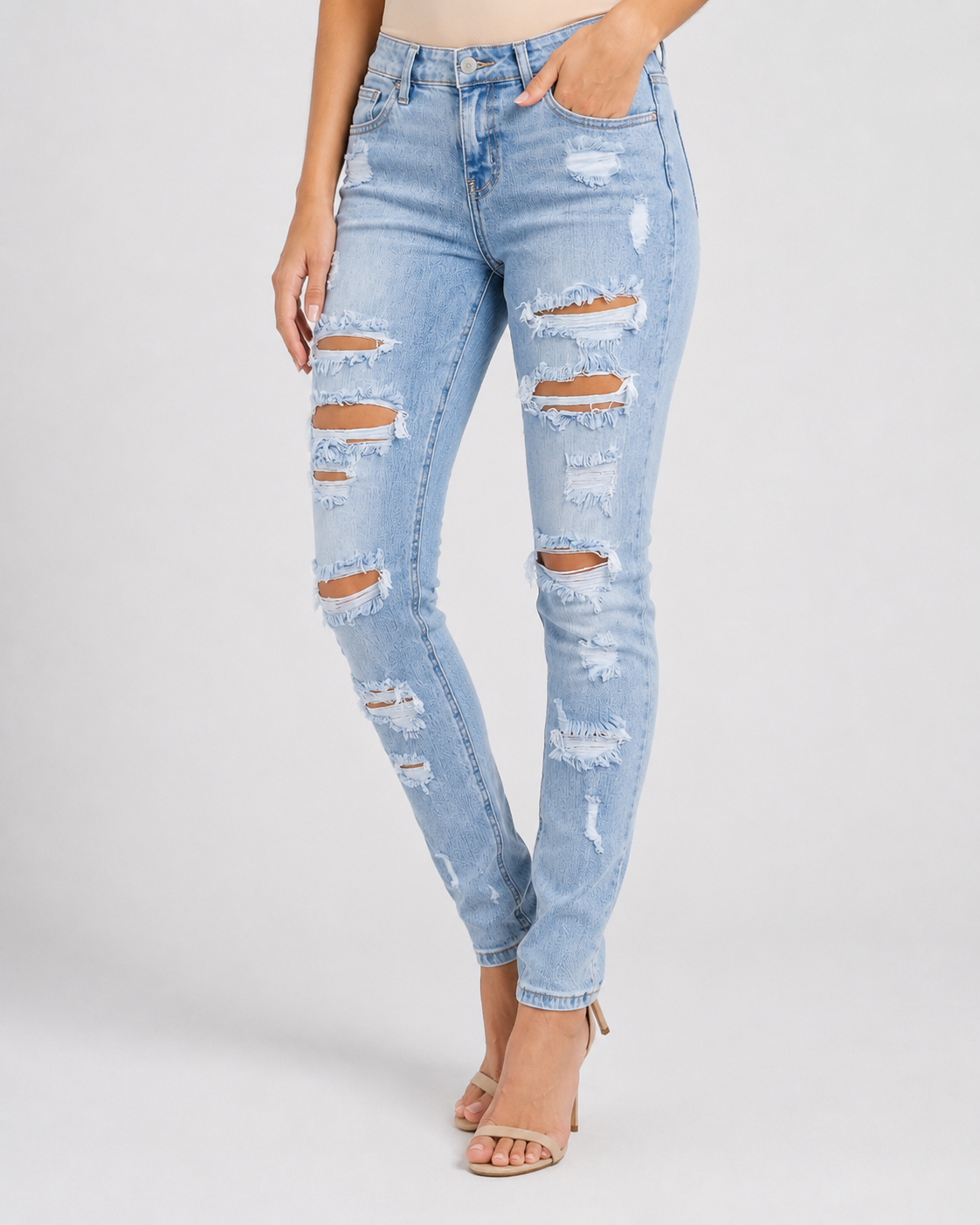 Nada™ — Dámské skinny džíny s roztrhanými detaily