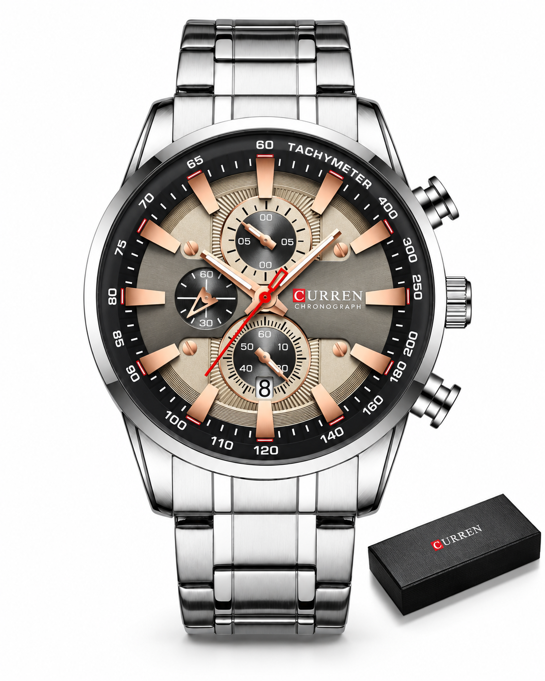 Norman™ — Pánské chronografové hodinky s ocelovým řemínkem