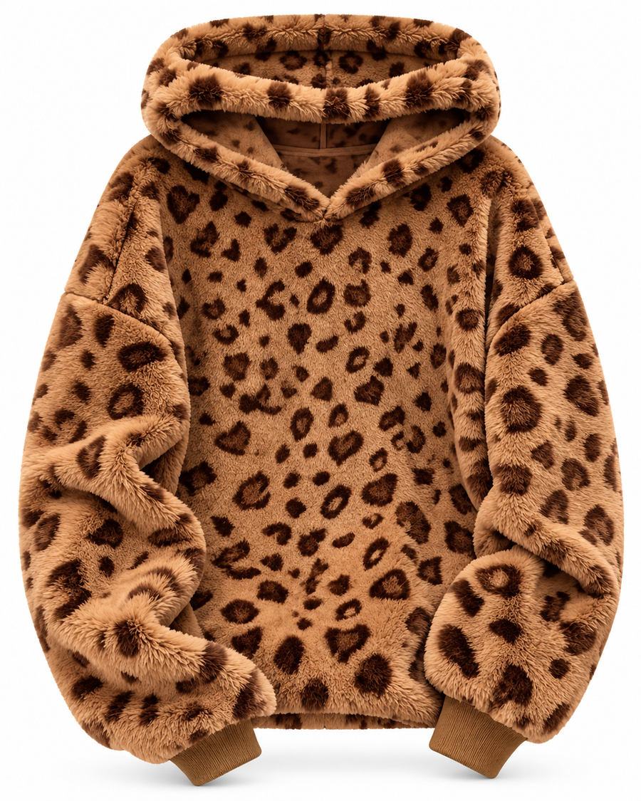 Evi™ — Leopardí mikina s kapucí
